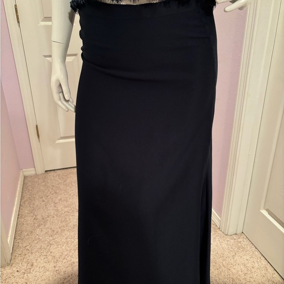 Tadasho Collection Navy blue sequin top silk skirt - Picture 4 of 9